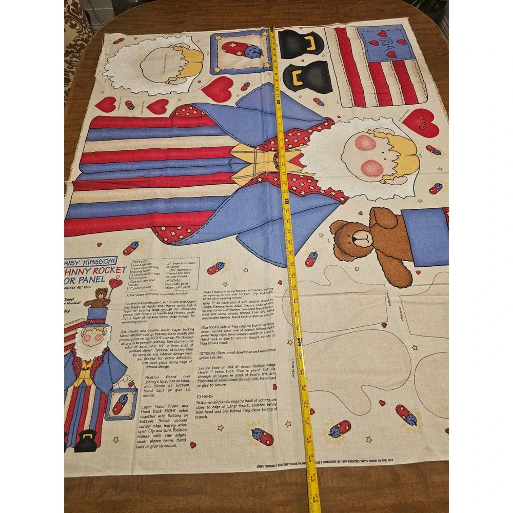 Daisy Kingdom Fabric #3691 Johnny Rocket Door Panel USA Patriotic New Uncut 1998